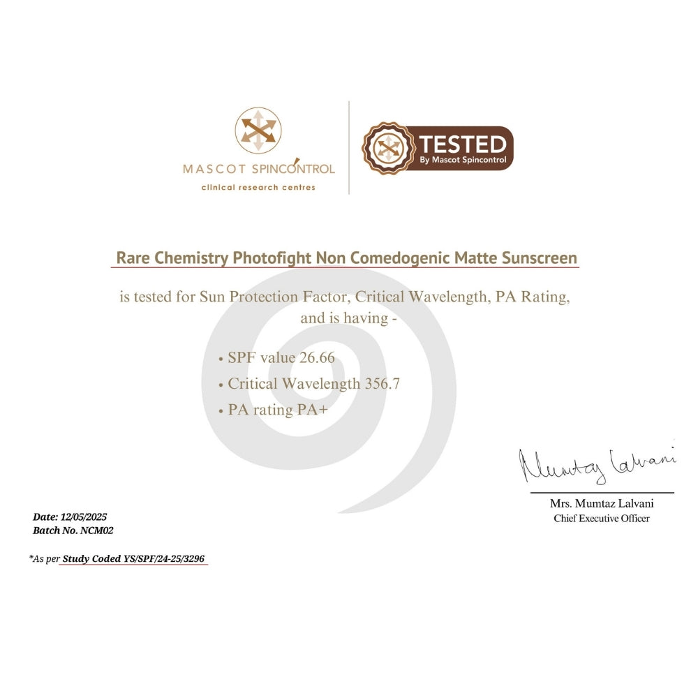 Non-Comedogenic Matte Sunscreen SPF 50