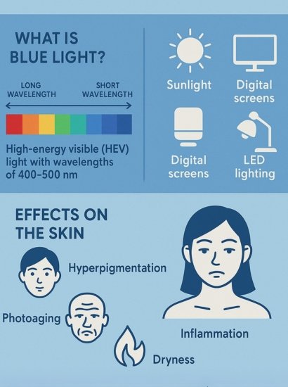 blue light effects on the skin